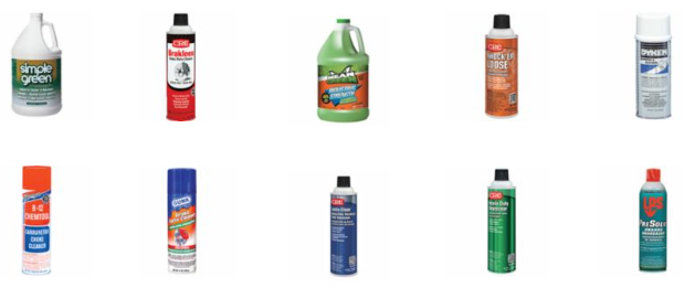 Lubricants, Chemicals, and Cleaners